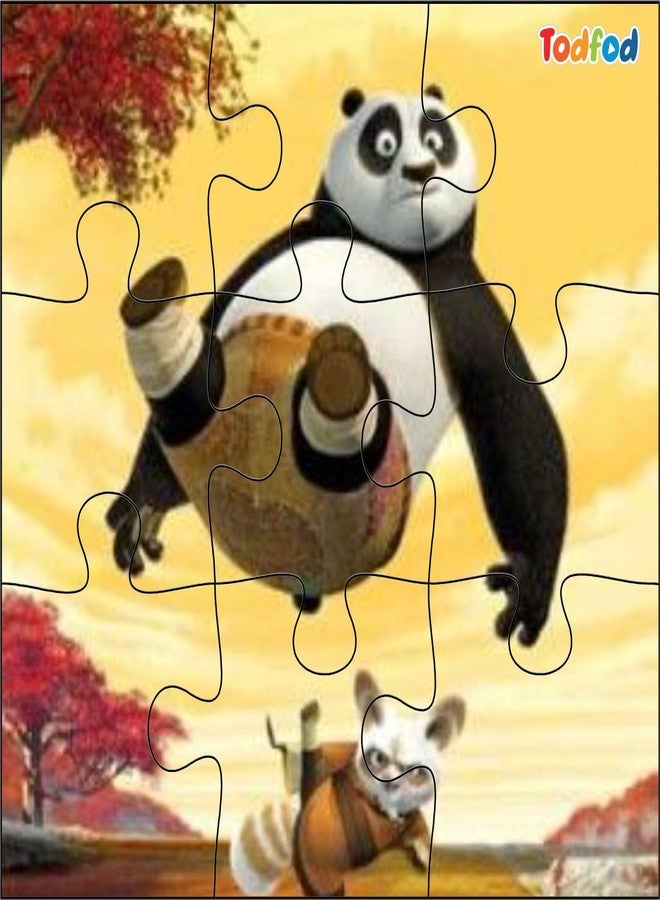 TodFod Kung Fu Panda 6-in-1 Wooden Jigsaw Puzzle | 54 Pieces Educational Toy for Kids 5+ | Cartoon Character Learning Puzzle - Made in India, BIS Safe - Image 5